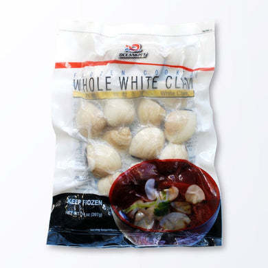 White Clams Whole 1 Pound - Frozen Pre-Cooked (Almeja Blanca)