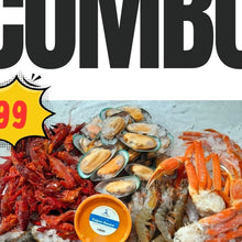 Load image into Gallery viewer, Cajun Combo Seafood Boil Kit - Shrimp, Snow Crab, Crawfish, Mussels &amp; Lobster Tails