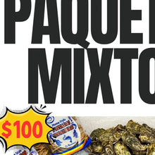 Load image into Gallery viewer, Paquete Mixto Original - Mexican Seafood Bundle: Shrimp, Live Oysters, Callo, Caracol &amp; Octopus